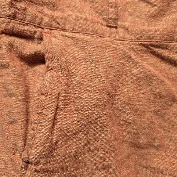 Isaac Mizrahi Rust Orange/Brown Linen Blend - Picture 8 of 8